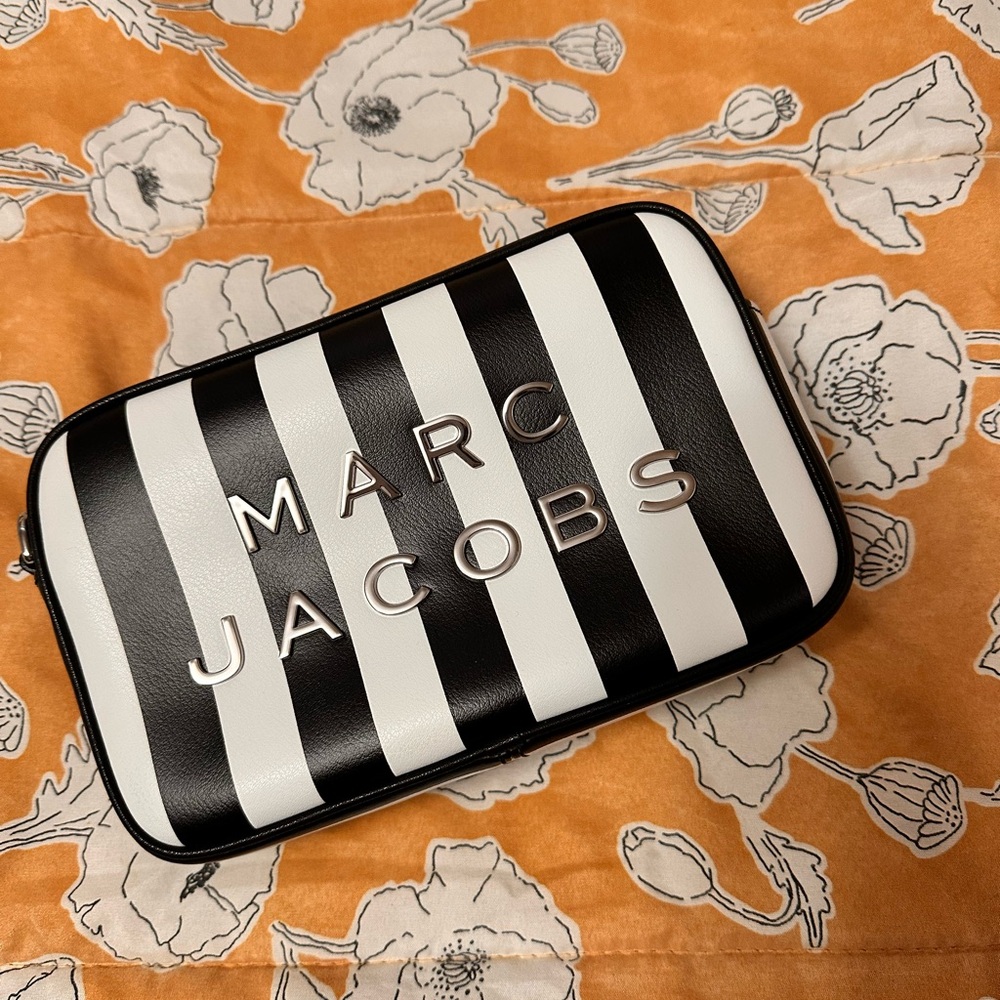 Marc Jacobs Black and White Striped Men's Bag